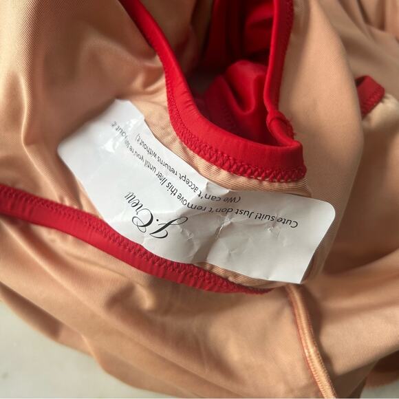 J.Crew Plus Size Sleek Ruched One-Shoulder One-Piece Swimsuit in Red Size 24 NWT - Picture 6 of 7